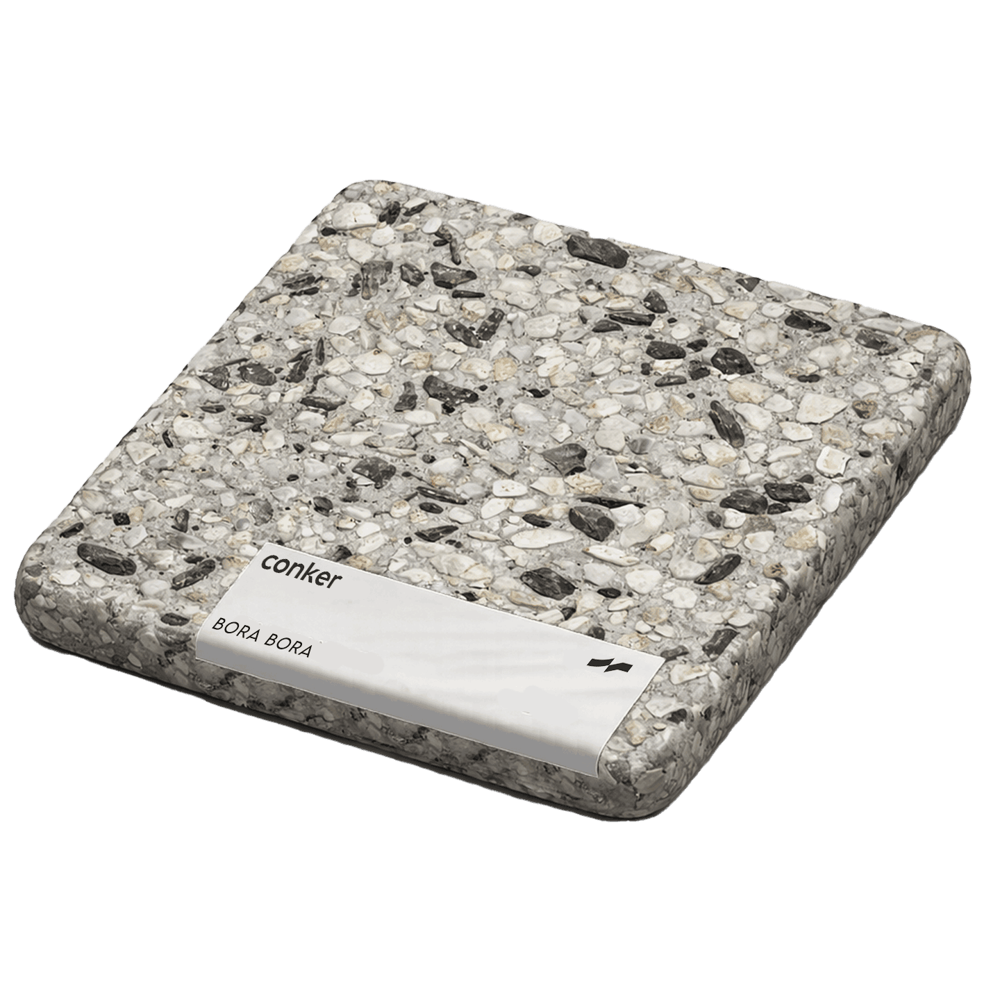 Bora Bora concrete sample on a light lue background | Conker