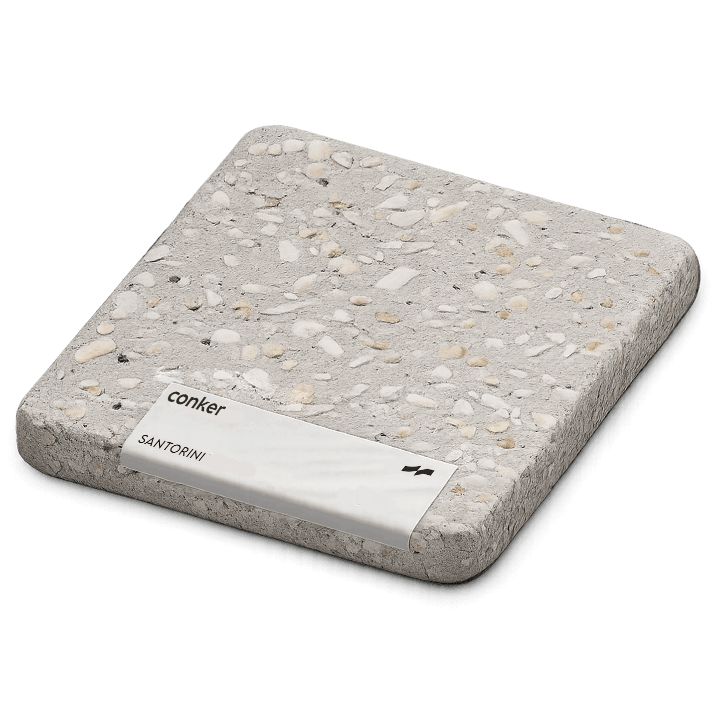 Santorini concrete sample for exposed finish| Conker