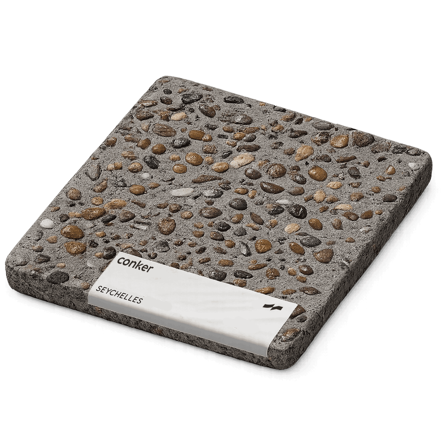 Seychelles concrete sample for exposed finish| Conker